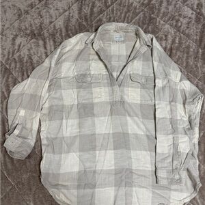 American Eagle Outfitters Cream Shirt